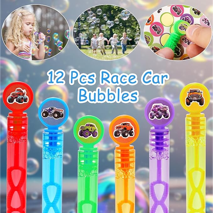 Vanblue Truck Car Party Favors Set Cars Themed Birthday Party Decorations Supplies 110Pcs Slap Bracelet DIY Sticker Gift for Boy Kids Treat Bags Stuffers Pinata Filler Classroom Rewards