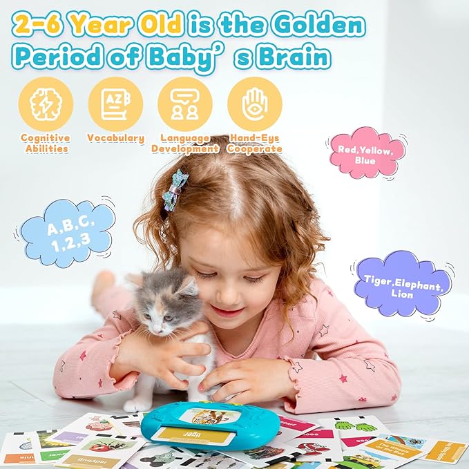 HOMESTEC Toddlers Talking Flash Cards + HOMESTEC Astro Pad