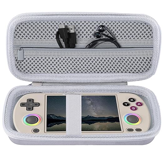 khanka Hard Travel Case Replacement for RG40XX H Retro Handheld Game Console,Case Only. (White)