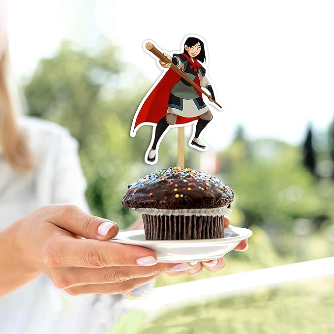 Muln Cupcake Topper – Brave Warrior Theme Cupcake Topper for Birthday Celebrations and Cultural Style Events, Courage Inspired Decorative Cake Topper for Dessert Tables, Themed Parties and Festive.