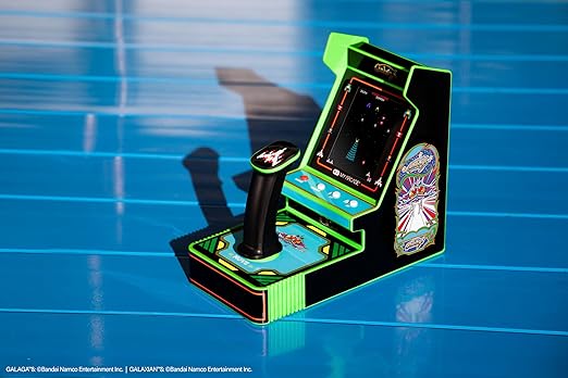 My Arcade Galaga Joystick Player : Officially Licensed Galaga and Galaxian Video Game Console, Fun Portable Mini Game 3.2" Full Color Display