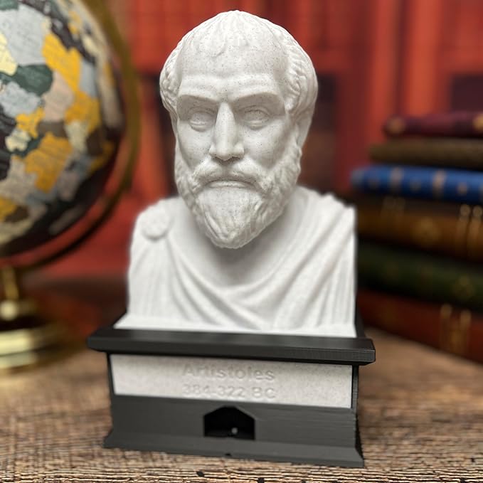 MunnyGrubbers - Aristotle - Talking Busts - Plastic Collectible Toy - Press The Button for a Quote or Fun Fact - (Marble)