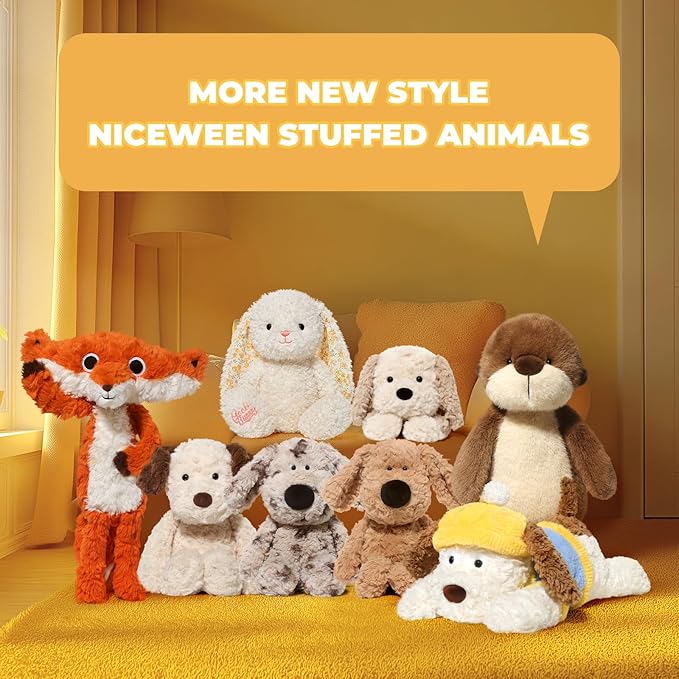 Dog Stuffed Animals Adorable Dalmatian Plush Toys 11.8 inches Soft and Comfort Dog Plush Toy Gift for Kids, Gray