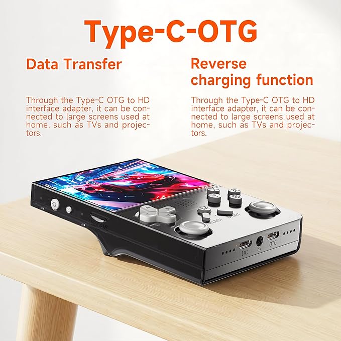 R40 Retro Handheld Game Console with Storage Case - Open Source System,3.5" IPS Screen, 18,000+ Classic Games, 128G TF Card, 3000mAh Battery, Portable Gaming Player for Travel, Black