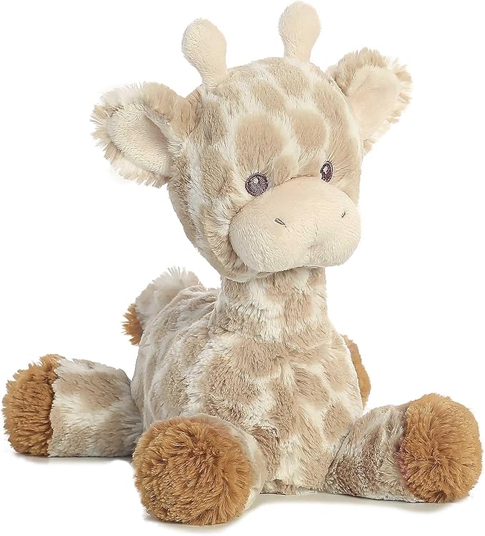 Aurora® Snuggly Loppy Giraffe™ Baby Stuffed Animal - Comforting Companion - Imaginative Play - Brown 8 Inches