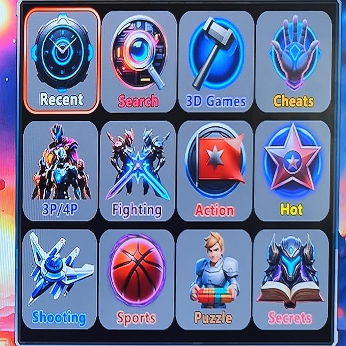 RegiisJoy 32000 mini Pandoras Box 78S Arcade Game Console, 4 Player 3D Magical Modified Game, Search Save Delete Cheat Function, Favorite List, One-Button Combo, 128G TF, 12 Classification