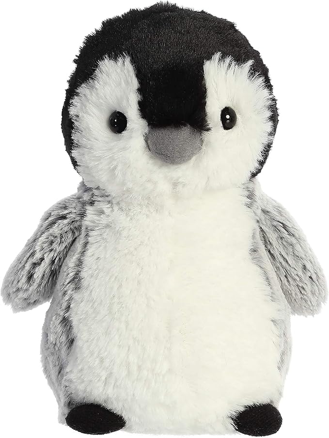 Aurora® Adorable Mini Flopsie™ Pippin Penguin™ Stuffed Animal - Mini Companions Ready for Playful Adventures - for Kids All Ages, Toddlers, Adults, and Families - Gray 6.5 Inches