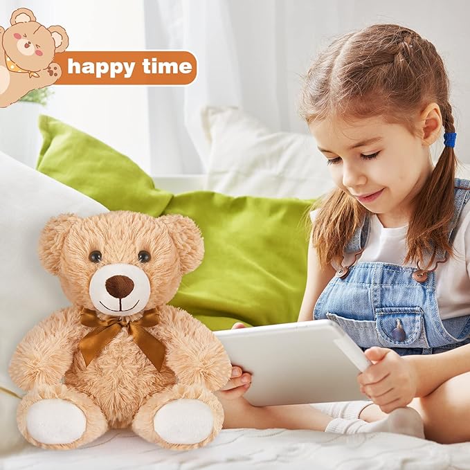 Zhanmai 18 Pcs 14 Inch Bears Stuffed Animal Bulk Gifts Plush Bear Toys for Birthday Baby Shower Graduation Party Favor(Mixed Colors)