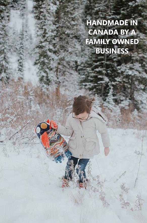 Cate & Levi - Hand Puppet - Premium Reclaimed Wool - Handmade in Canada - Machine Washable (Cow)