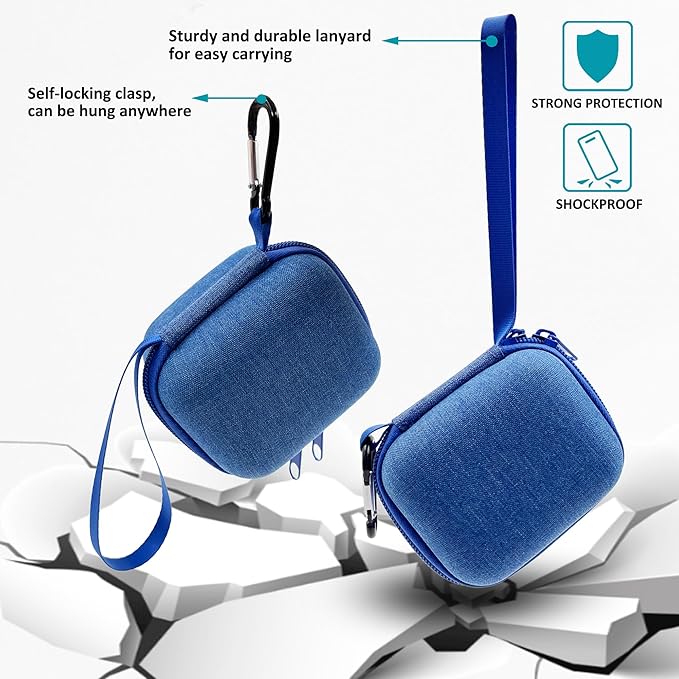 Hard Carrying Case and Silicone Skin Cover for Bitzee Interactive Toy Digital Pet with 15 Animals Virtual Electronic Pets, Compatible Accessories for Bitzee 3D Interactive Toy Electronic Pets (Blue)