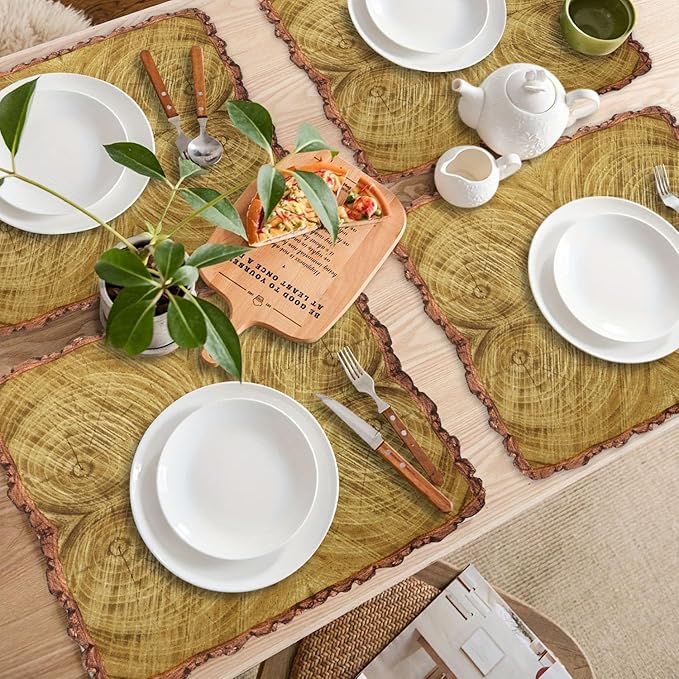 100Pcs Wood Grain Napkins, Disposable Wood Paper Napkins, Brown Birthday Decorations Napkins for for Lumberjack Rustic Party Decorations Woodland Decorations Camping Supplies, 13 x 13 Inches