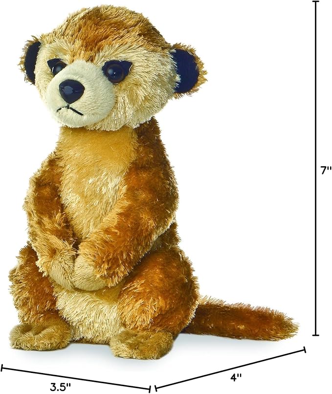 Aurora® Adorable Mini Flopsie™ Meerkat II™ Stuffed Animal - Mini Companions Ready for Playful Adventures - for Kids All Ages, Toddlers, Adults, and Families - Brown 7 Inches