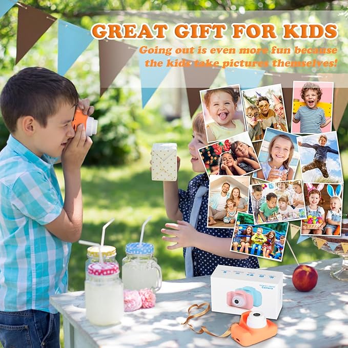 Kids Camera for Boys Girls, Kids Selfie Camera for 6 7 8 9 Year Old Boys Girls, Children Digital Video Camcorder Camera, Christmas Birthday Gifts for Kid Toddler Toys with 32GB SD Card