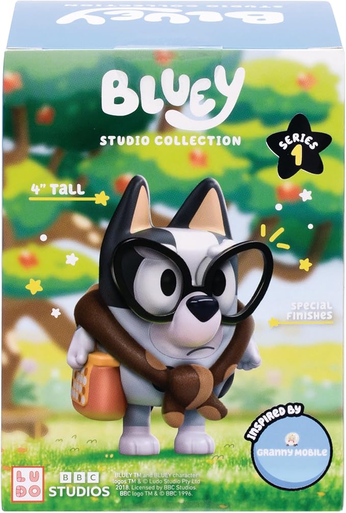 Bluey Studio Collector Figure – Granny Muffin (4" or 10.2 cm), Inspired by Iconic Episode, Premium Detailing, Special Finish. 6 to Collect, Connect, and Display