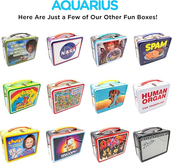 AQUARIUS Labyrinth Large Fun Box - Sturdy Tin Storage Box with Plastic Handle & Embossed Front Cover - Officially Licensed Labyrinth Merchandise & Collectible Gift