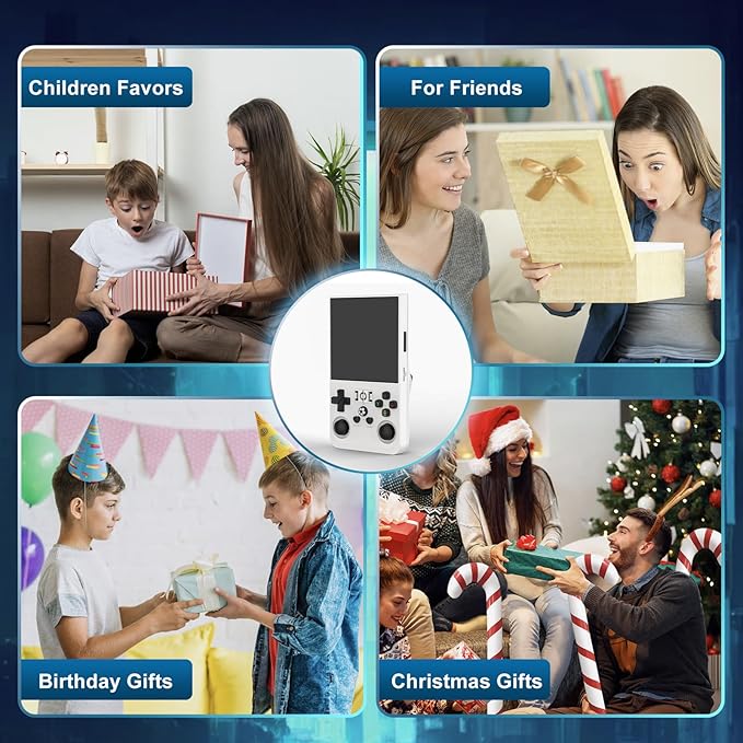 RegiisJoy R36 MAX Handheld Game Console 40250 Games, 4 inch IPS Screen Retro Game Console, Mini Portable Pocket Arcade 4000mAh 256G TF