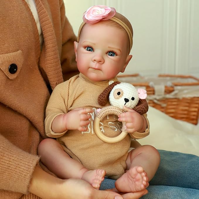 Realistic Reborn Baby Dolls - 20 Inch Cute Real Life Baby Girl Doll, Lifelike Newborn with Full Vinyl Body,Real Baby Dolls with Accessories for 3+ Years Old Kids Gifts