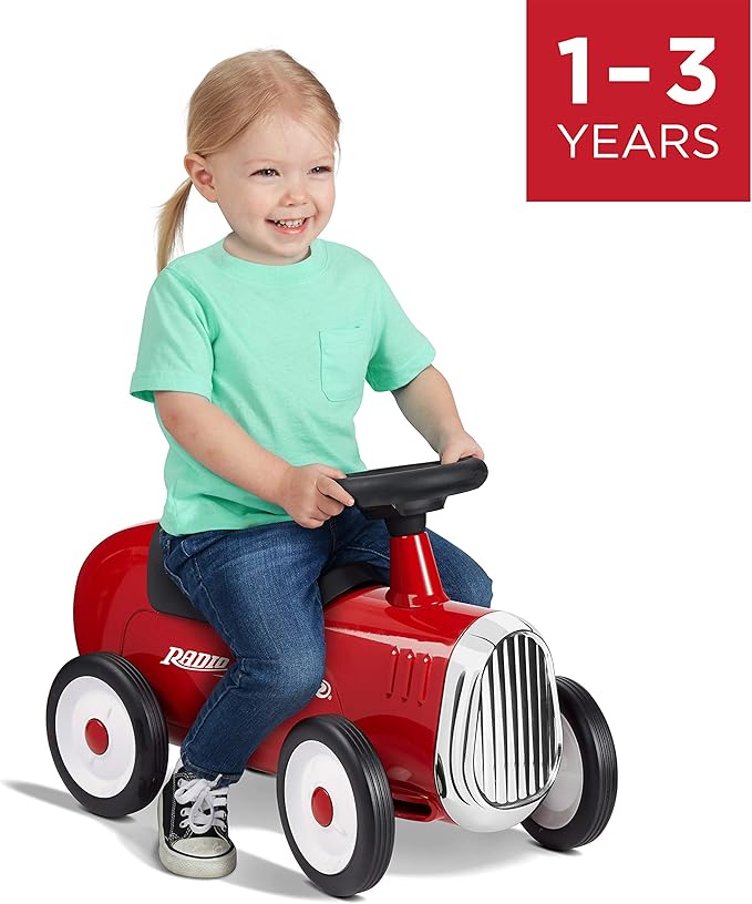 Radio Flyer Little Red Roadster, Toddler Ride on Toy, Ages 1-3, 24“ Length