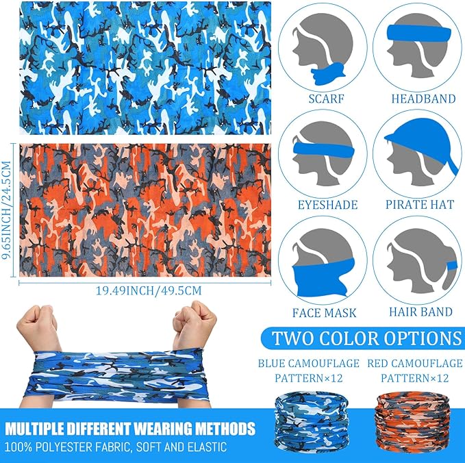 Xtinmee 48 Pcs Gun Party Supplies for Boy and Girls Includes Safety Glasses and Face Mask for Children Birthday Party Favors Teams Accessories(Blue,,Red)