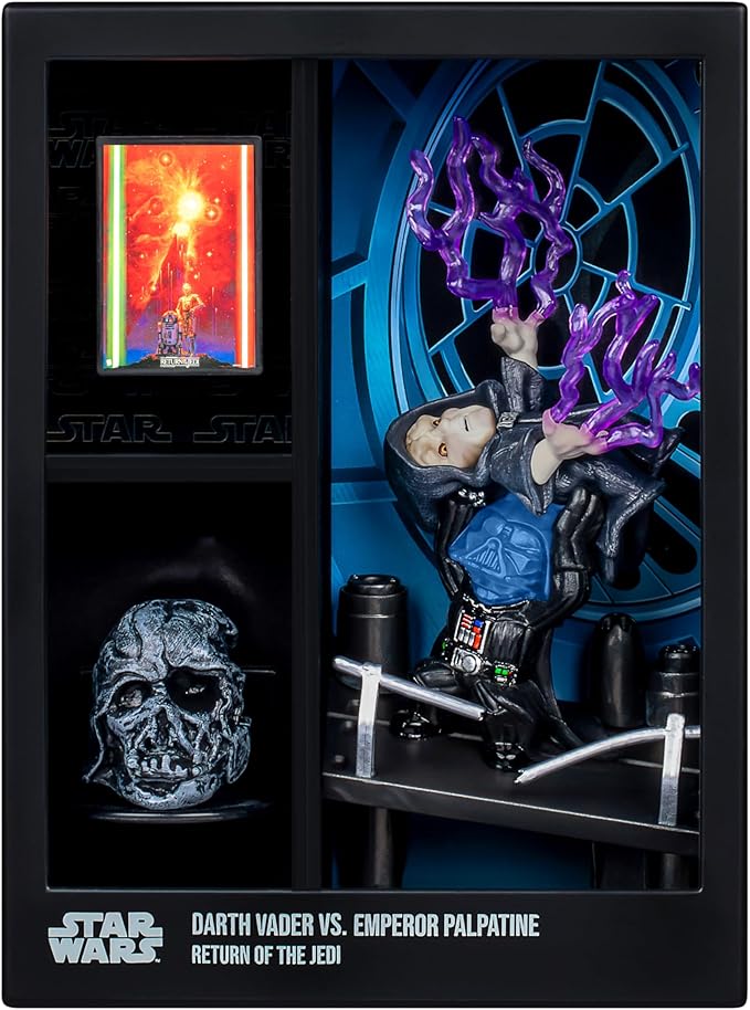 FANDROP - Star Wars: Return of The Jedi™ - Darth Vader vs Emperor Palpatine, Displayable Diorama, Artifacts & Scene Marker to Enhance Any Star Wars Collection, 4 Star Wars FANDROPS to Collect