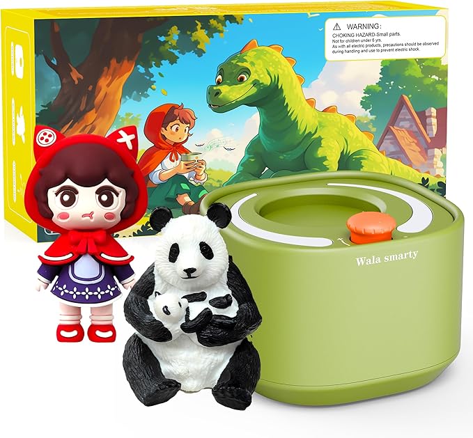 Magic AI Children's Storytelling Toy Machine -Little Red Riding Hood and Alex The Panda's Journey Home Personalized Interactive Stories with Smart Q&A, Fun Character Toys