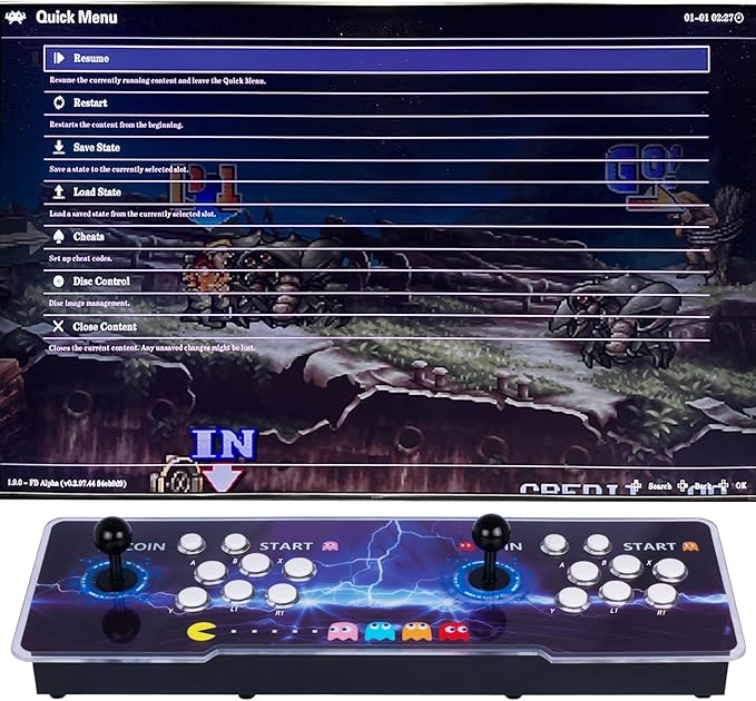 RegiisJoy 50000 in 1 Pandoras Box Ultra Arcade Game Console , Retro Game Machine for PC & Projector & 4K TV, 3D Games, Search/Save/Load/Pause Games, 1280X720,256G TF