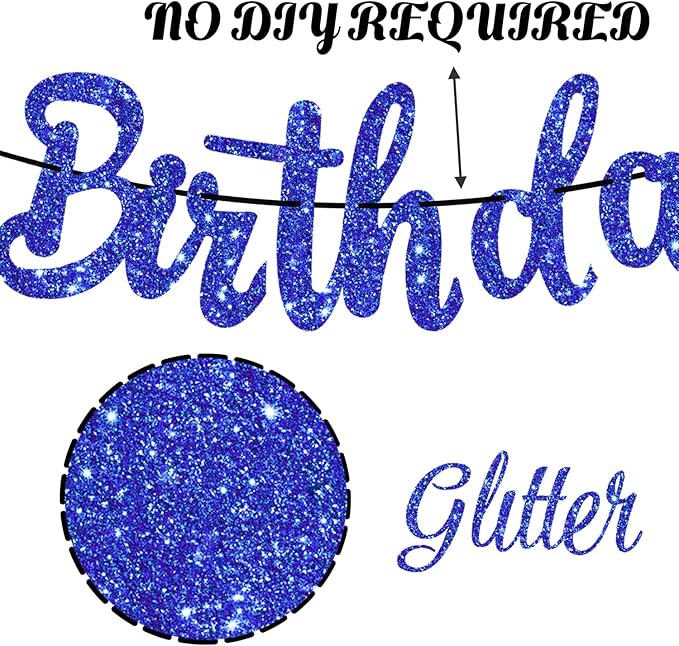 Puerto Rico Party Supplies Puerto Rican Birthday Banners Glitter Blue Puerto Rican Themed Decorations 3PCS Puerto Rican Flag Banners for Patriotic Anniversary Veterans Day Decor