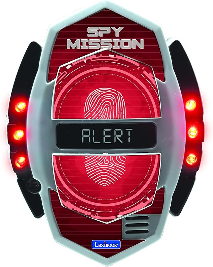 LEXiBOOK - Spy Mission, Spy Motion Detector with Alarm, Light Effects, Detection up to 30 Centimeters, Black/red, RPSPY05
