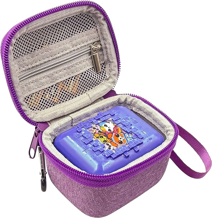 Hard Carrying EVA Case Compatible with Bitzee Digital Pet Interactive Virtual Toy, Storage Travel Holder for Bitzee Virtual Electronic Pets Accessories for Kids (Case Only) (Purple)