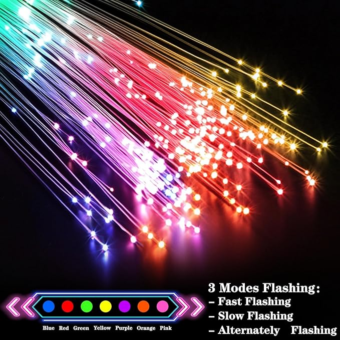 30 Pcs Colorful Glow Fiber Wands,Toys Glow Sticks Bulk Party Pack for Adults,Glow in the Dark Party Supplies for Mardi gras Easter Basket,football ,Wedding, Birthday,Classroom,Concert,Pool carnival