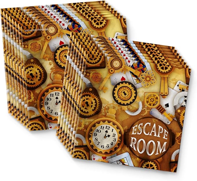 Escape Room Party Supplies Set Plates Napkins Cups Tableware Kit for 16