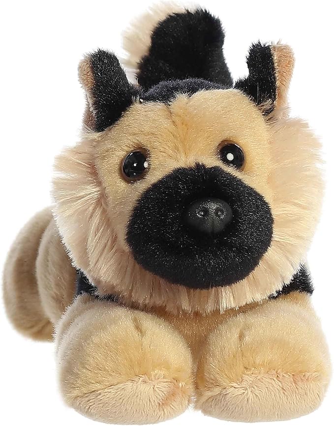 Aurora® Adorable Mini Flopsie™ Shep™ Stuffed Animal - Mini Companions Ready for Playful Adventures - for Kids All Ages, Toddlers, Adults, and Families - Black 8 Inches