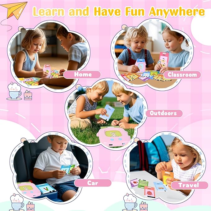 Talking Flash Cards for Toddlers, Kids Toys for 3 4 5 6 Year Old Boys and Girls, Learning Educational Toys with 224 Sight Words, Toddler Learning Activities Cards,Toddler Toy for Christmas Birthday