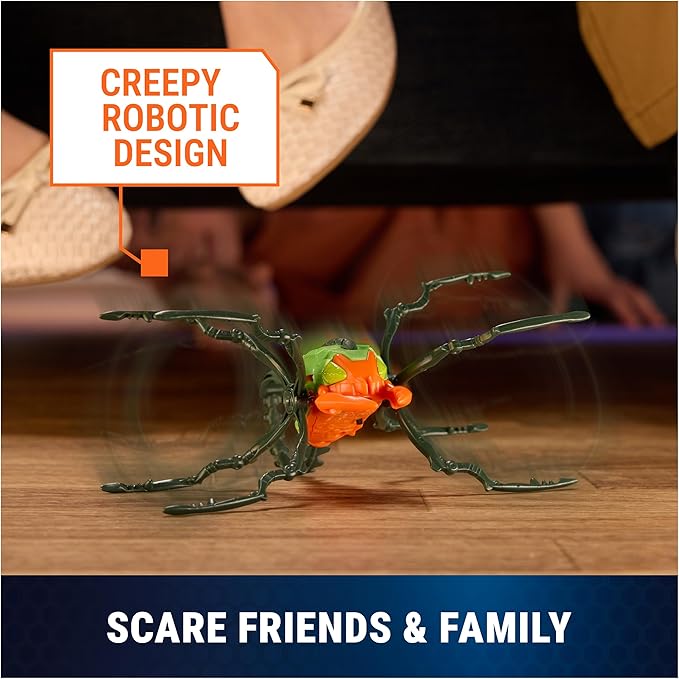 HEX Bots Skitter Bot Scorpion, Robotic Kids Toys with Insect-Like Movement for Indoor/Outdoor Play, Robot Toys for Boys & Girls Ages 4 & Up, Red