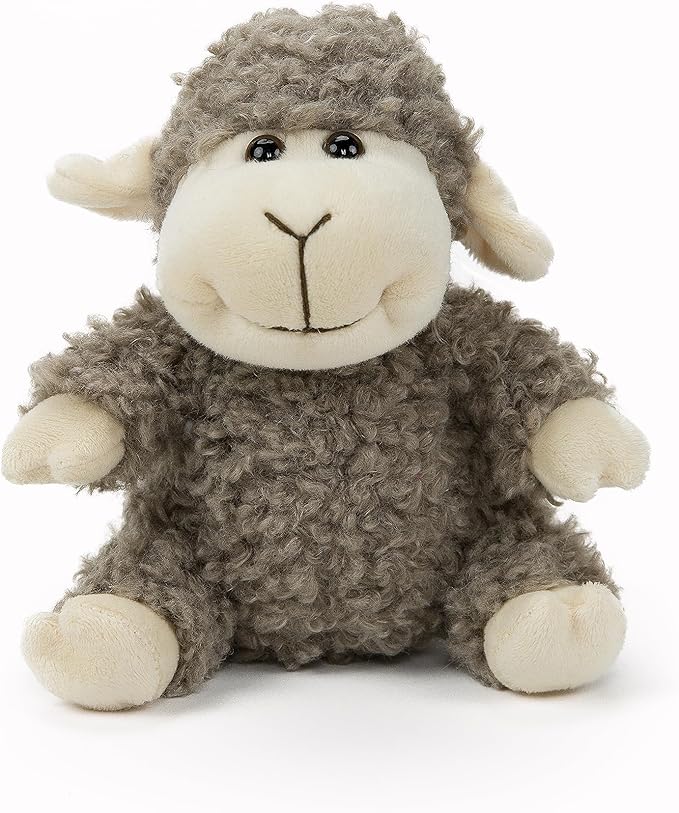 Tiny Heart Sheep Stuffed Animal, Sheep Plush Toy, Lamb Stuffed Animal Cute Soft Stuffed Lamb Kids Boys and Girls Birthday Home Decor Cuddly Grey Lamb Toys (Sitting Position)