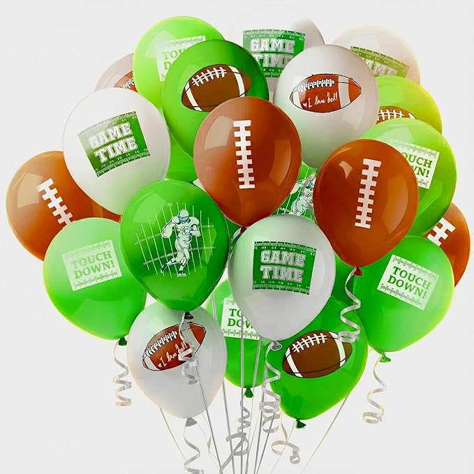 KatchOn Football Balloon Arch Kit - Pack of 80 | Football Party Decorations, Rugby Balloons for Touch Down Party Decorations | Touchdown Sports Theme Football Party Supplies, Birthday Party Decor