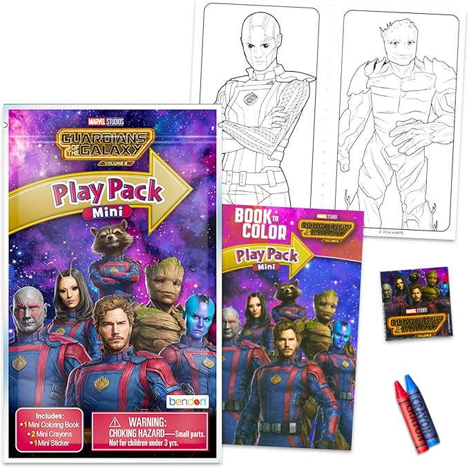 Marvel Guardians Of The Galaxy Mini Party Favors Set for Kids - Bundle with 24 Mini Guardians Of The Galaxy Grab n Go Play Packs with Coloring Pages, Stickers and More (Birthday Party Supplies)