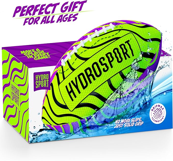 Water Football for Pool, Beach, Lake - Waterproof Pools Toys for Kids Ages 8-12 - Boys Gift - Swimming Balls Sports - Family Games - Teens Boys & Adults Fun - Outdoor Accessories - Birthday Gifts