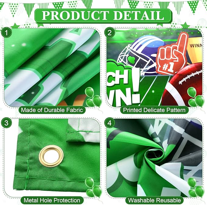 Football Birthday Party Decorations Super Game Backdrop Banner Football Bowl Theme Birthday Party Supplies Touchdown Banner Decor