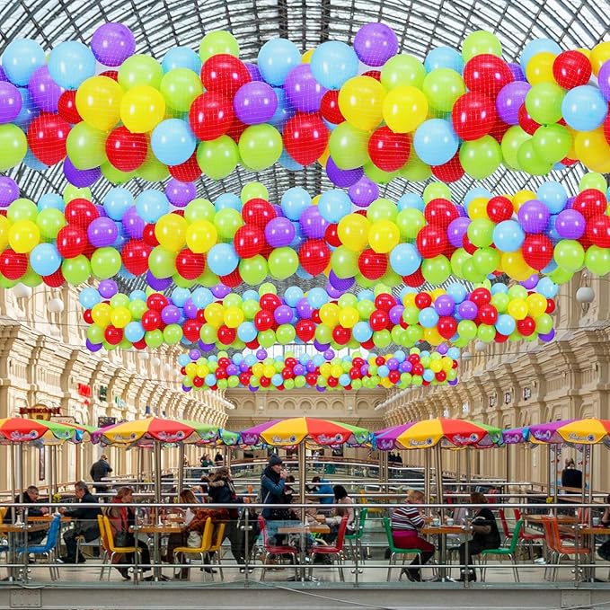 Haull Balloon Drop Net for Ceiling Release Wedding Birthday Balloon Drop Net for New Year's Celebration Baby Shower Graduation Decoration Party Supplies(15.8 x 3.3 ft)
