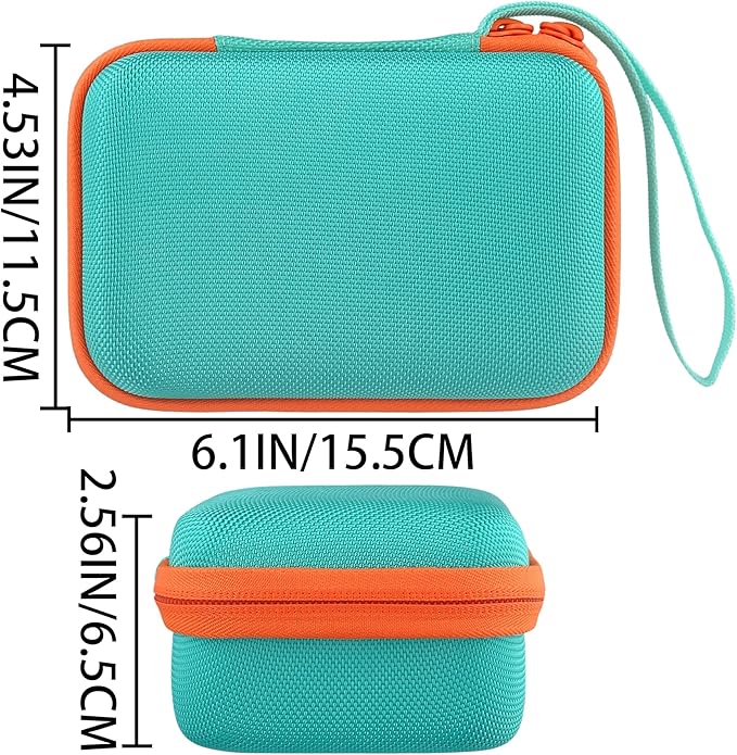 co2CREA Hard Case Compatible with Yoto Mini Kids Audio Music Player Children Speaker Plays Audiobook Cards Radio and Card Holder Hold up to Yoto 36 Cards, Teal Case