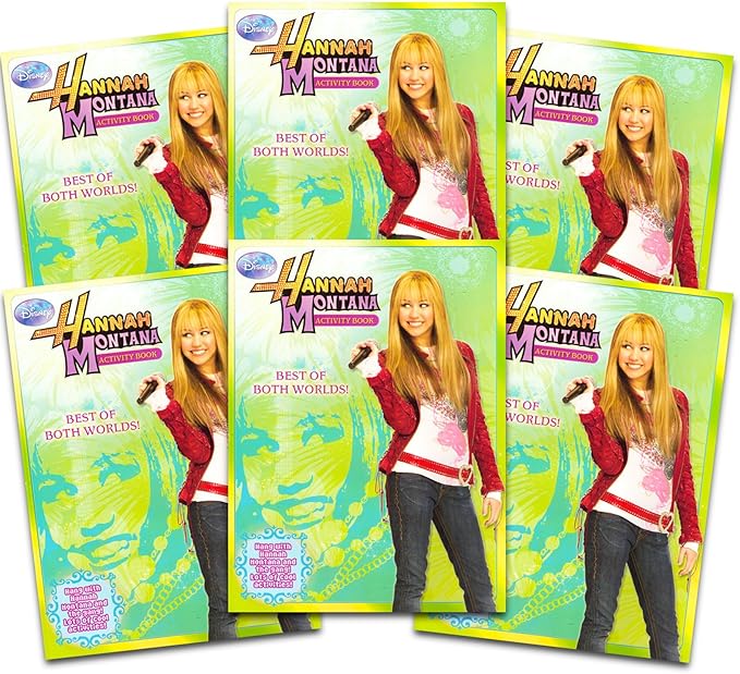 Disney Hannah Montana Party Favors Set - Bundle with 6 Hannah Montana Coloring and Activity Books for Birthday Party Favors | Hannah Montana Party Supplies for Girls