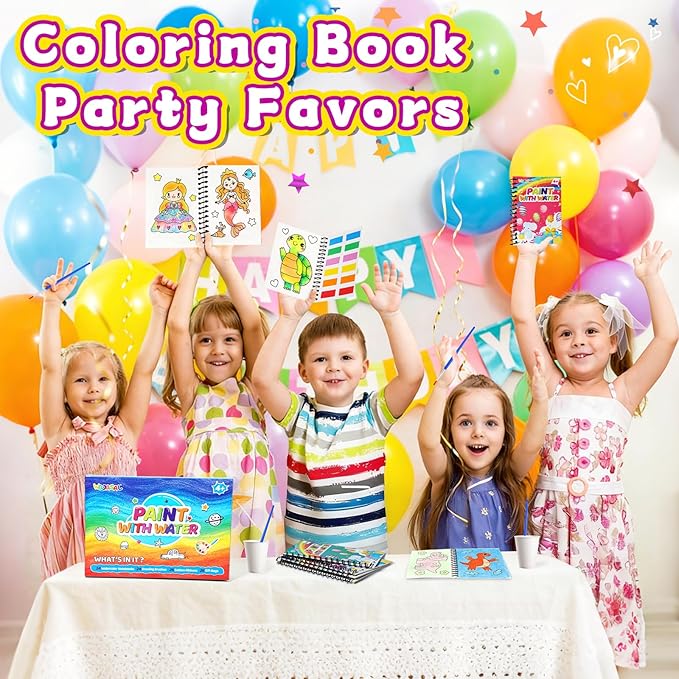 24 Pack Coloring Books Party Favors for Kids Ages 4-8 Bulk Mini Watercolor Books Easter Goodie Bags Stuffers for Kids Students Easter Return Gifts Classroom Prizes Art Crafts