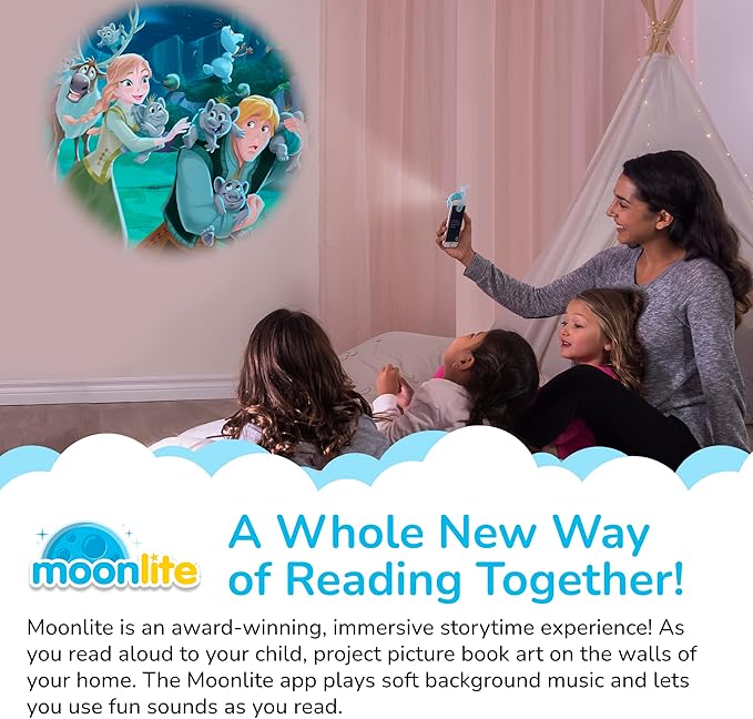 Moonlite Storytime - Disney's Frozen Babysitting The Troll Tots Storytime Disc - A Magical Read - Projector Sold Separately - Digital Story w/ Sound FX - Learning Gifts for Kids Ages 1 Year & Up