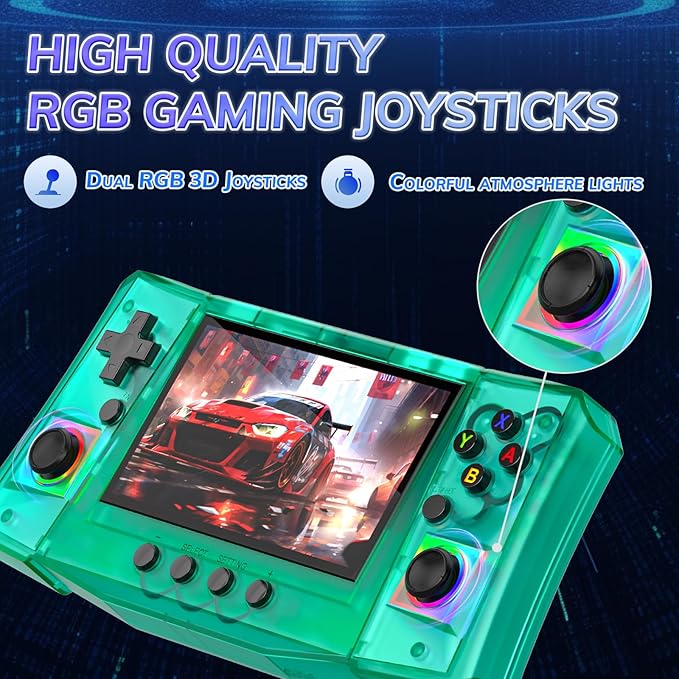 RegiisJoy R50 Ultra 50000 in 1 Handheld Game Console, 4.5 Inch IPS Screen Retro Gaming Consoles Main Emulators, Portable Mini Pocket Arcade 4000mAh Battery,256G TF Card,Linux System
