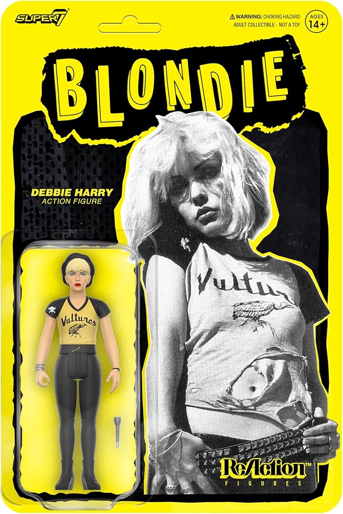Super7 Reaction Figure Blondie Debbie Harry (Vultures) - 3.75" Blondie Action Figure with Accessory - Classic Music Collectibles and Retro Toys