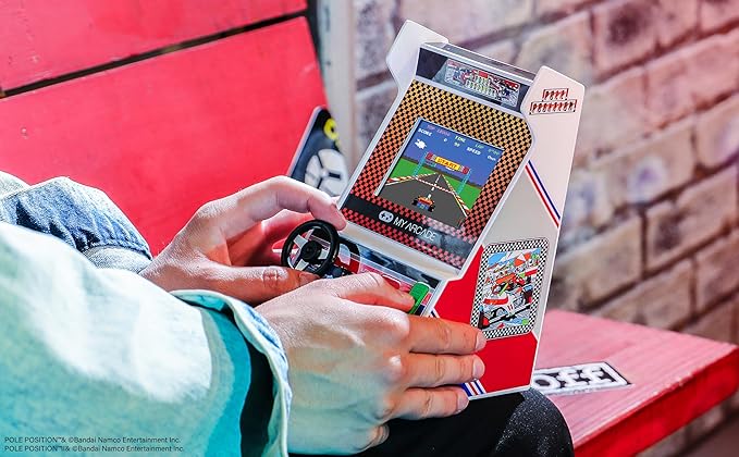 My Arcade Pole Position Racing Player: Retro Mini Arcade Game Console with 2 Games, Real Racing Controls, Gifts for Adults, Full Color Screen