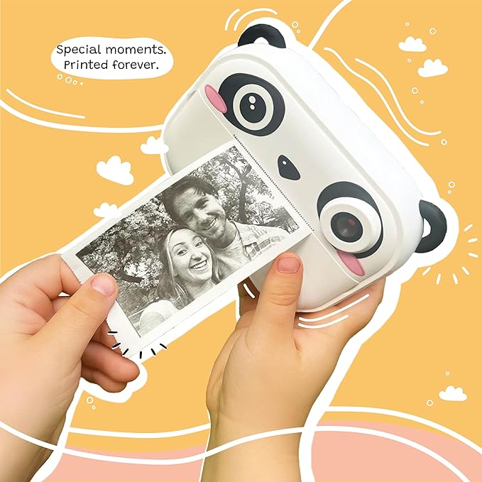 Instant Print Kids Digital Camera & Video Camcorder with Selfie Camera by Kidamento, Scavenger Hunt Momento Book, 32GB Memory Card - Model P