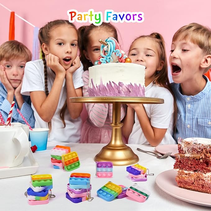 Dinosaur Party Favors Dinosaur Keychains Kids Party Favors Fidget Toys Bulk 30 Pack Mini Pop Fidget Keychain Its, Dino Favors for Kids 4-8 Children Mini Supplies It Small Birthday Decorations Trinkets