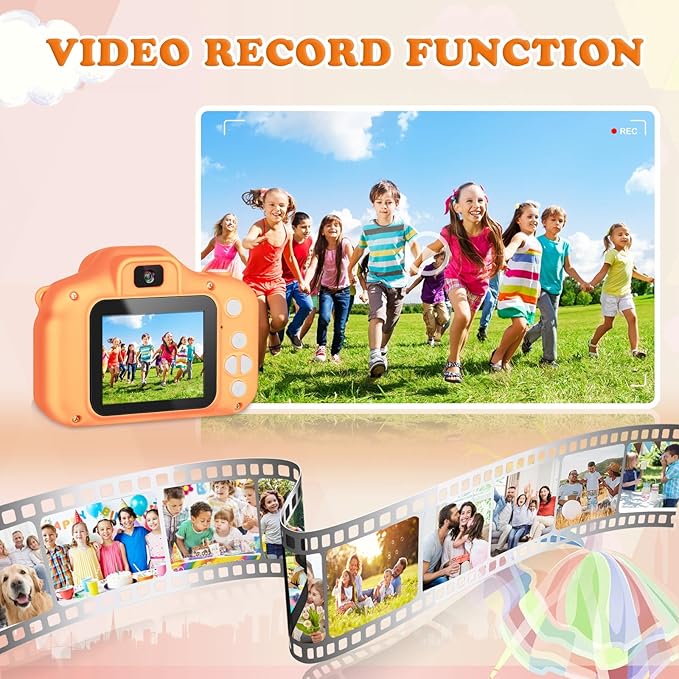 Kids Camera for Boys Girls, Kids Selfie Camera for 6 7 8 9 Year Old Boys Girls, Children Digital Video Camcorder Camera, Christmas Birthday Gifts for Kid Toddler Toys with 32GB SD Card